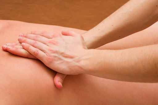 Massaging hands